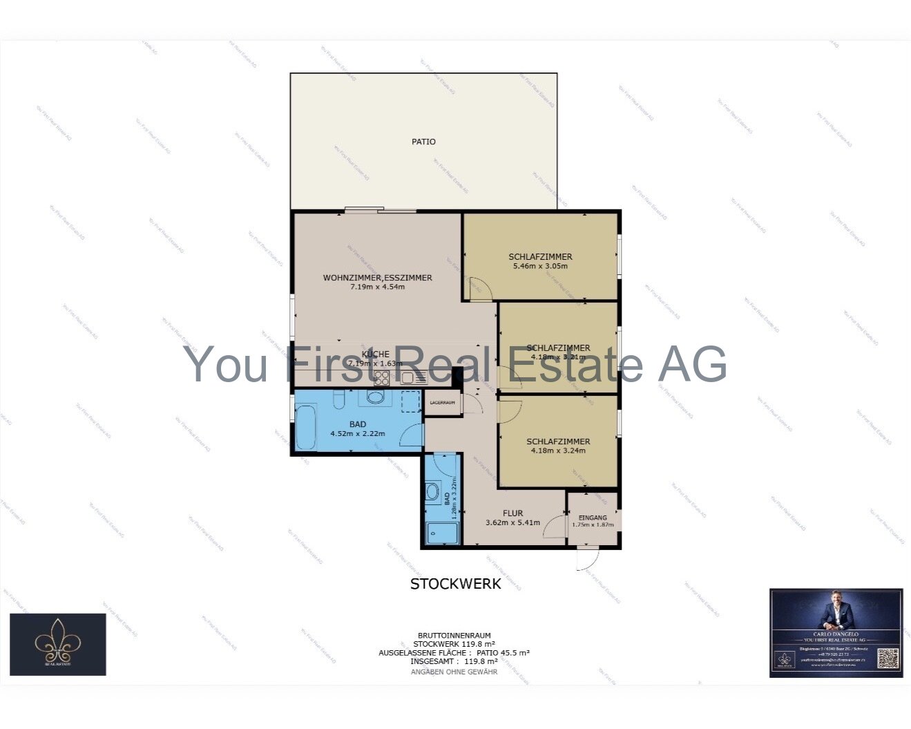 Moderne 4.5-Zimmer-Erdgeschosswohnung mit Sitzplatz und hochwertigem Innenausbau