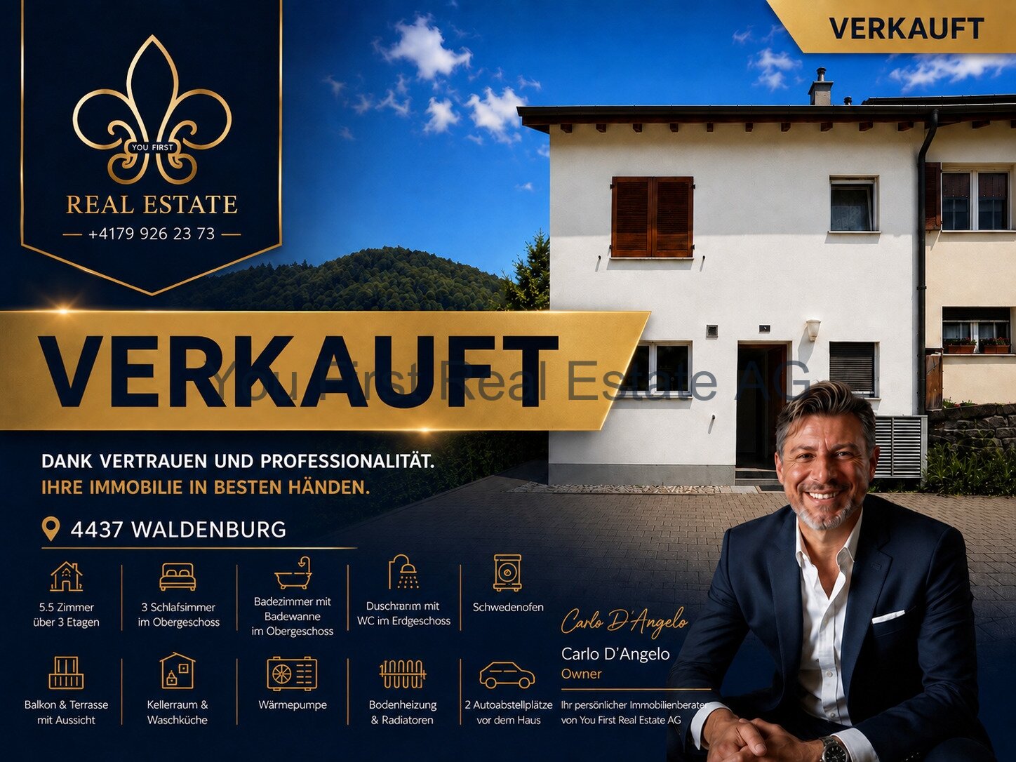 VERKAUFT-Charmantes 5.5-Zimmer Eckreiheneinfamilienhaus mit Potenzial und traumhafter Aussicht