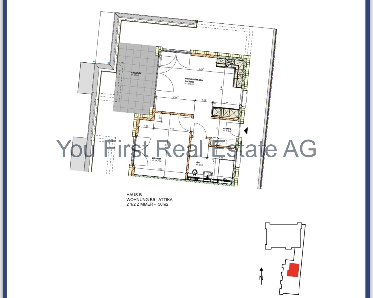 2.5 Zimmerwohnung mit grosser Terrasse