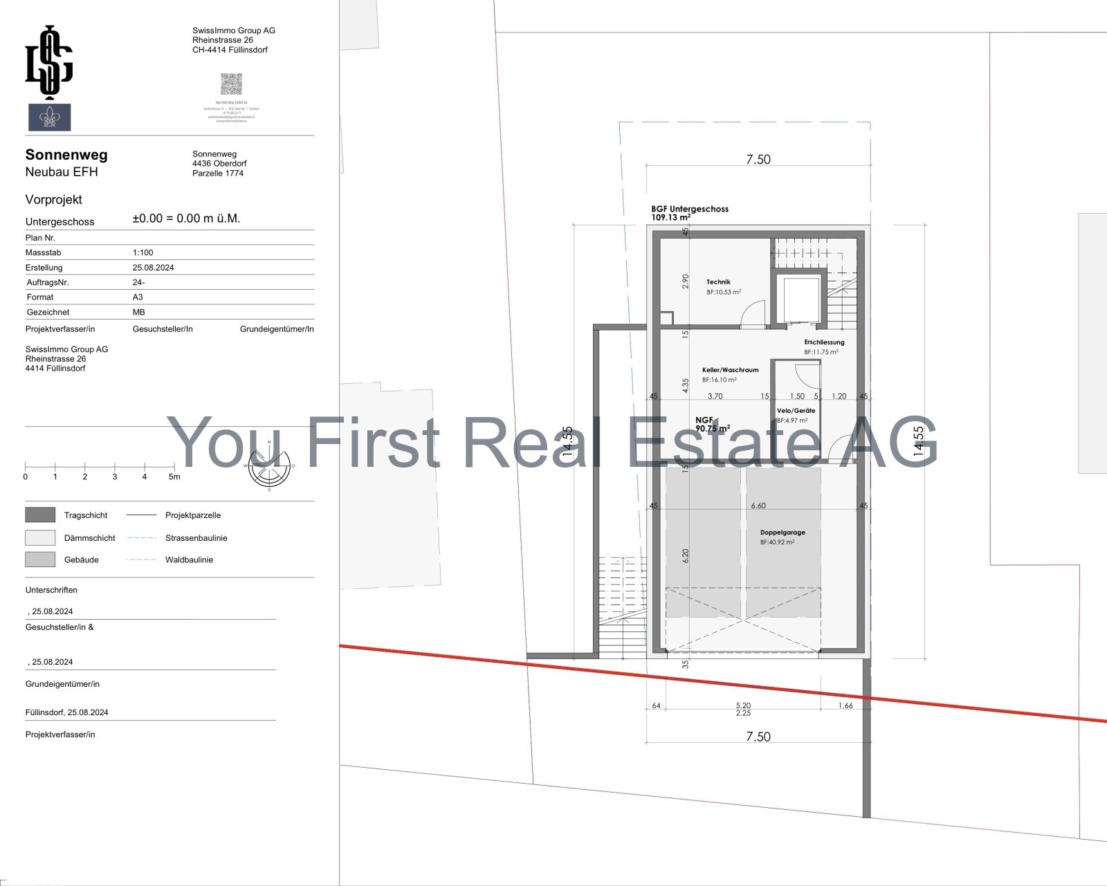 Modernes Hanghaus mit Panoramablick