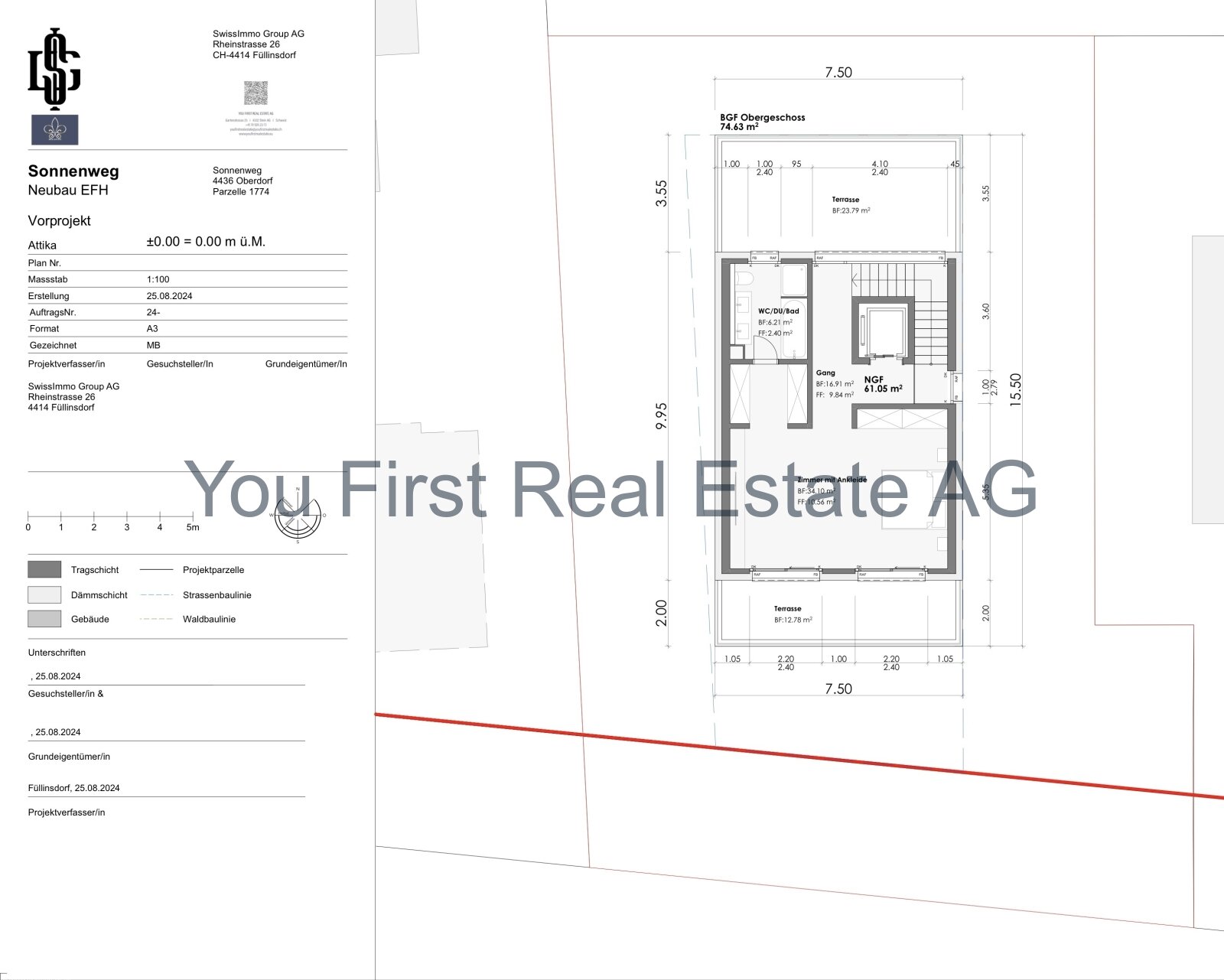 Modernes Hanghaus mit Panoramablick