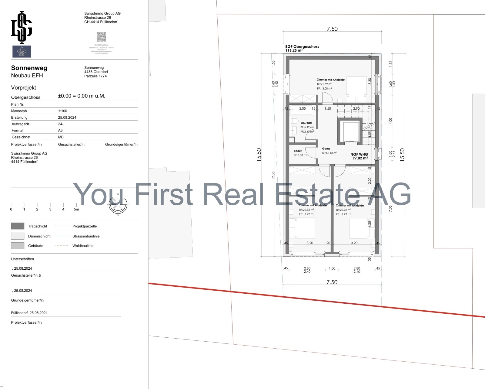 Modernes Hanghaus mit Panoramablick