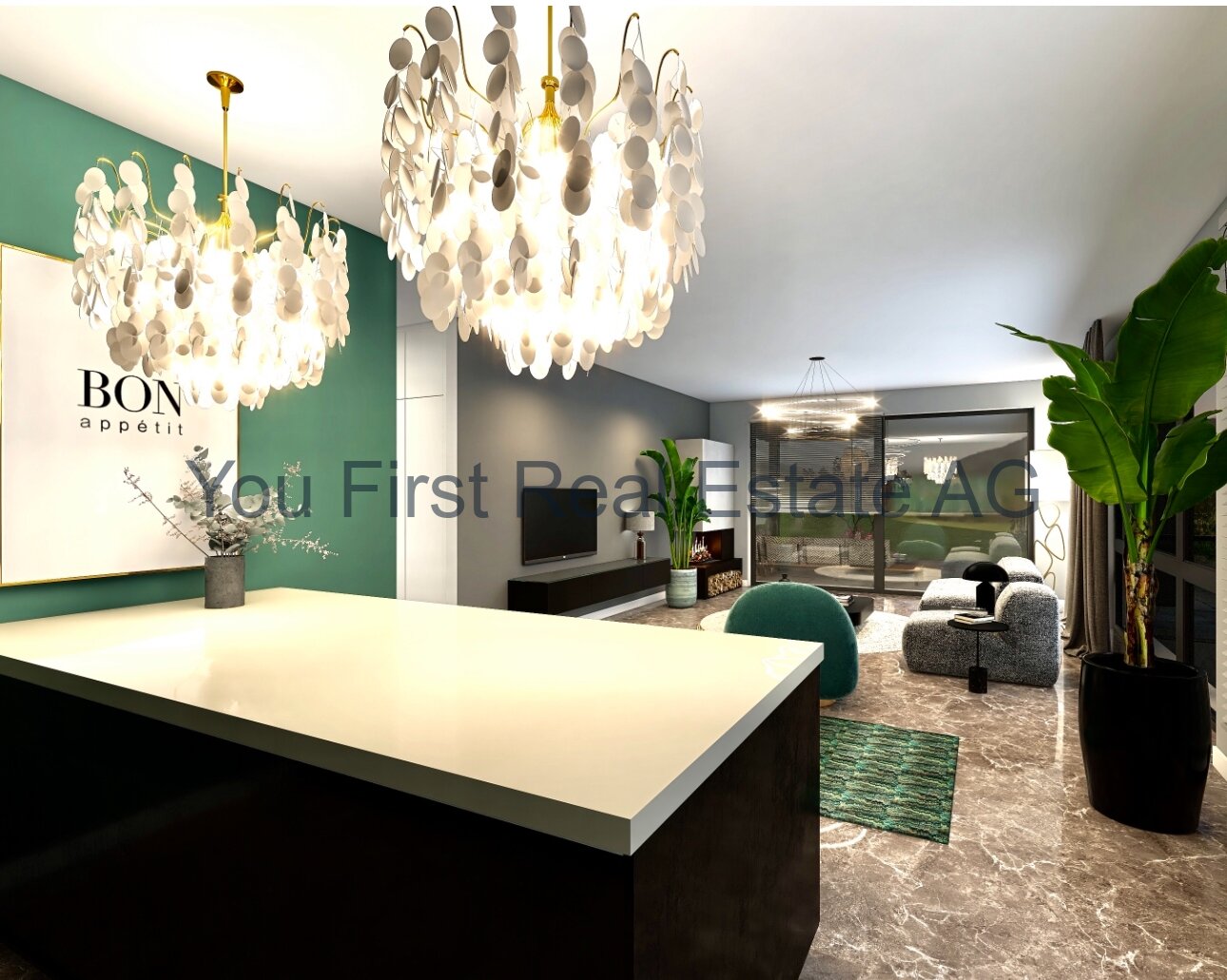 Modernes Hanghaus mit Panoramablick