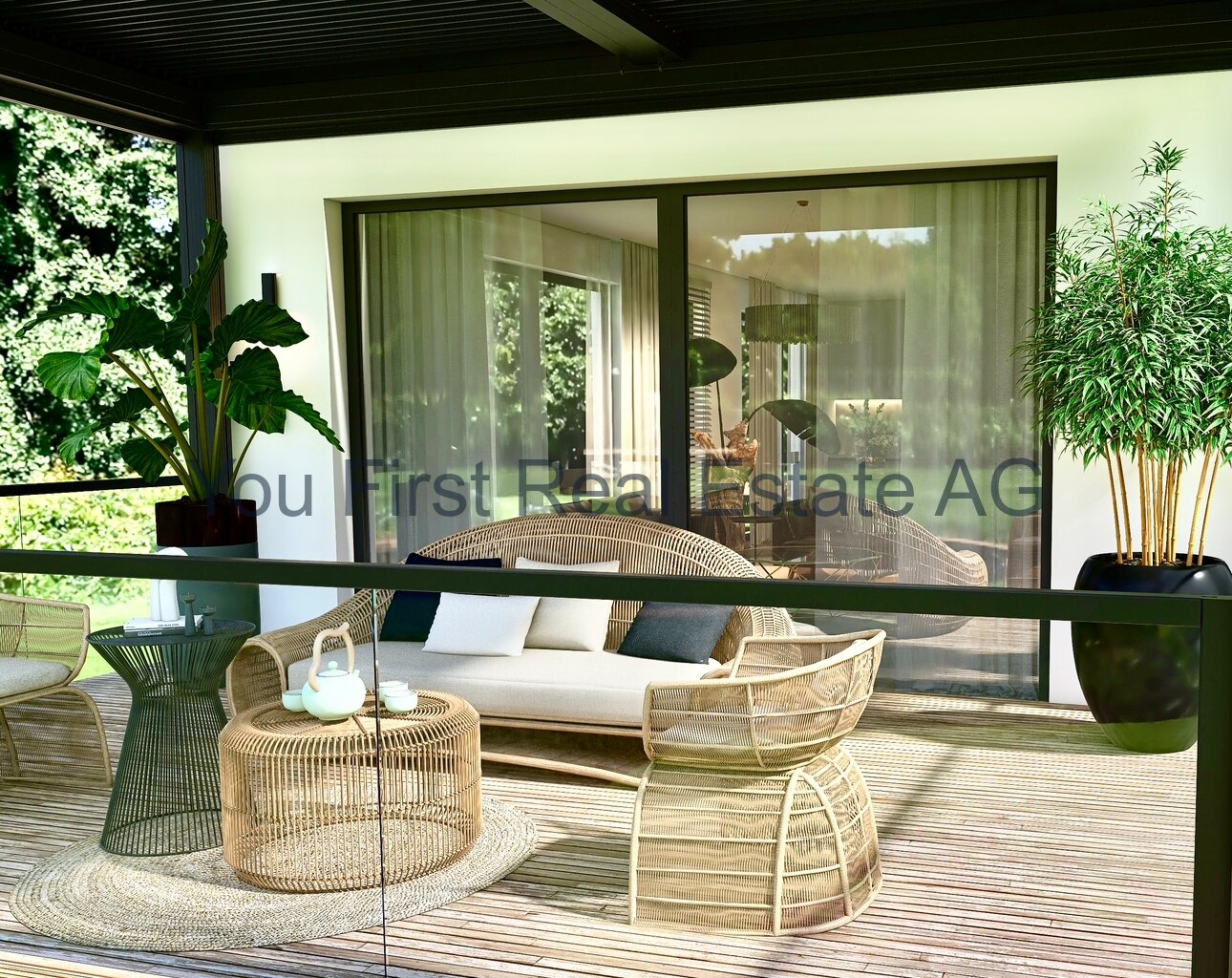 Modernes Hanghaus mit Panoramablick