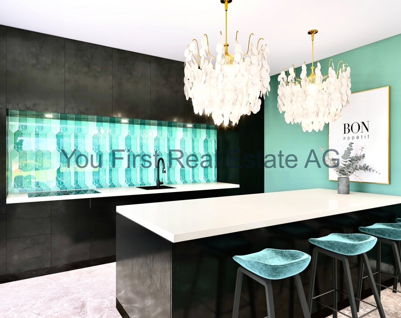 Modernes Hanghaus mit Panoramablick