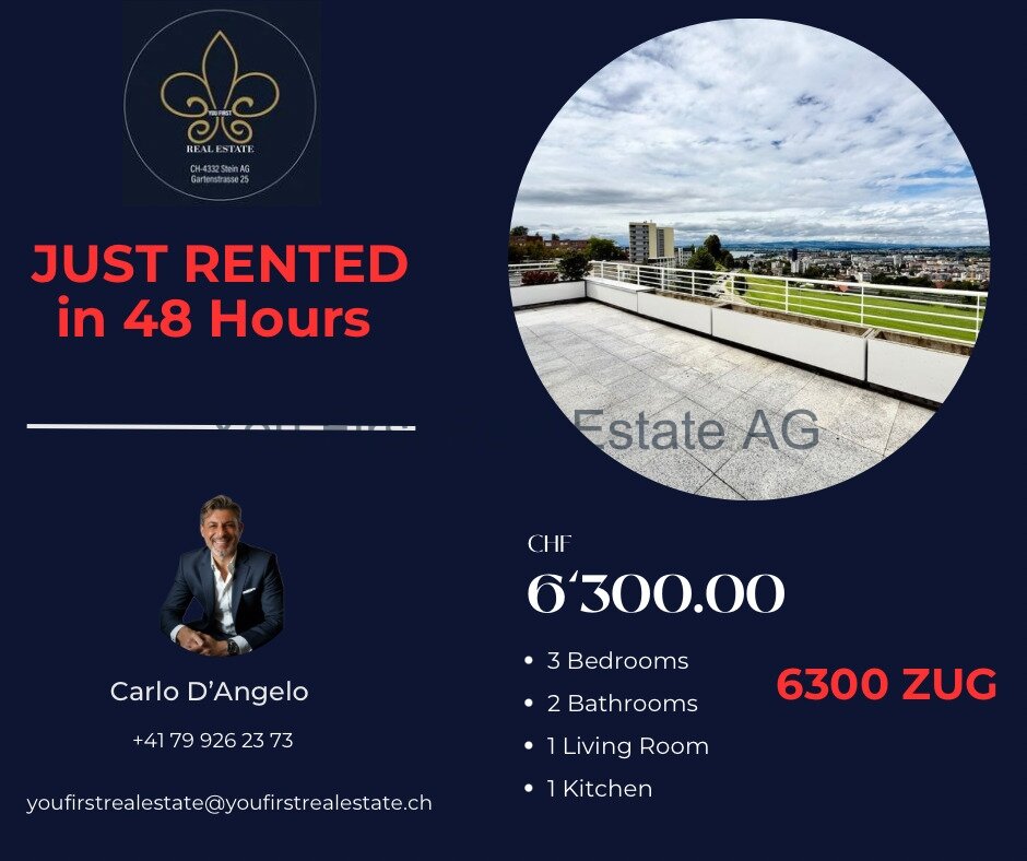 Zug: VERMIETET - Wohlfühloase mit Seeblick – Ihr neues Zuhause in Zug 