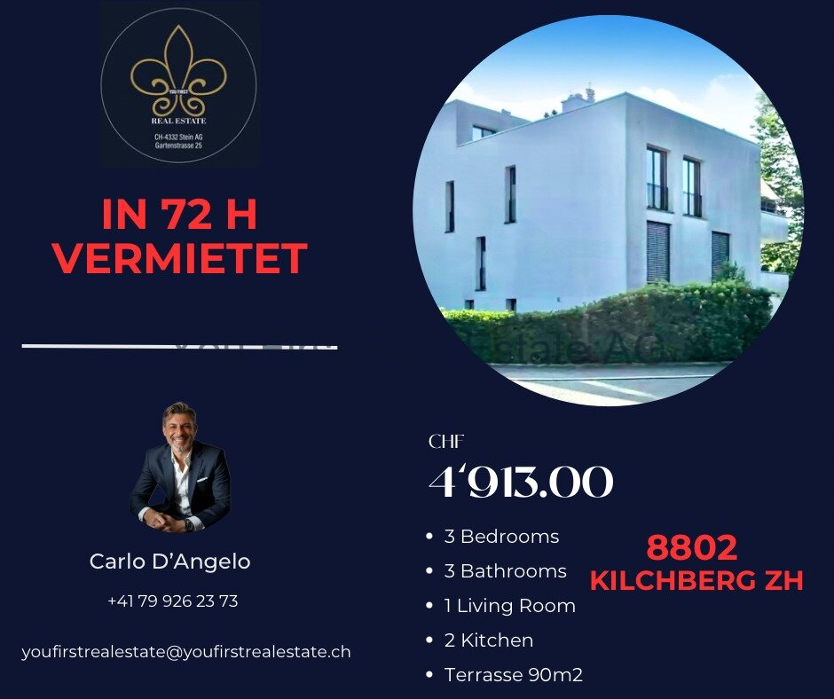 VERMIETET-Wohnen mit Fernblick: Ihr neues Zuhause in Kilchberg 