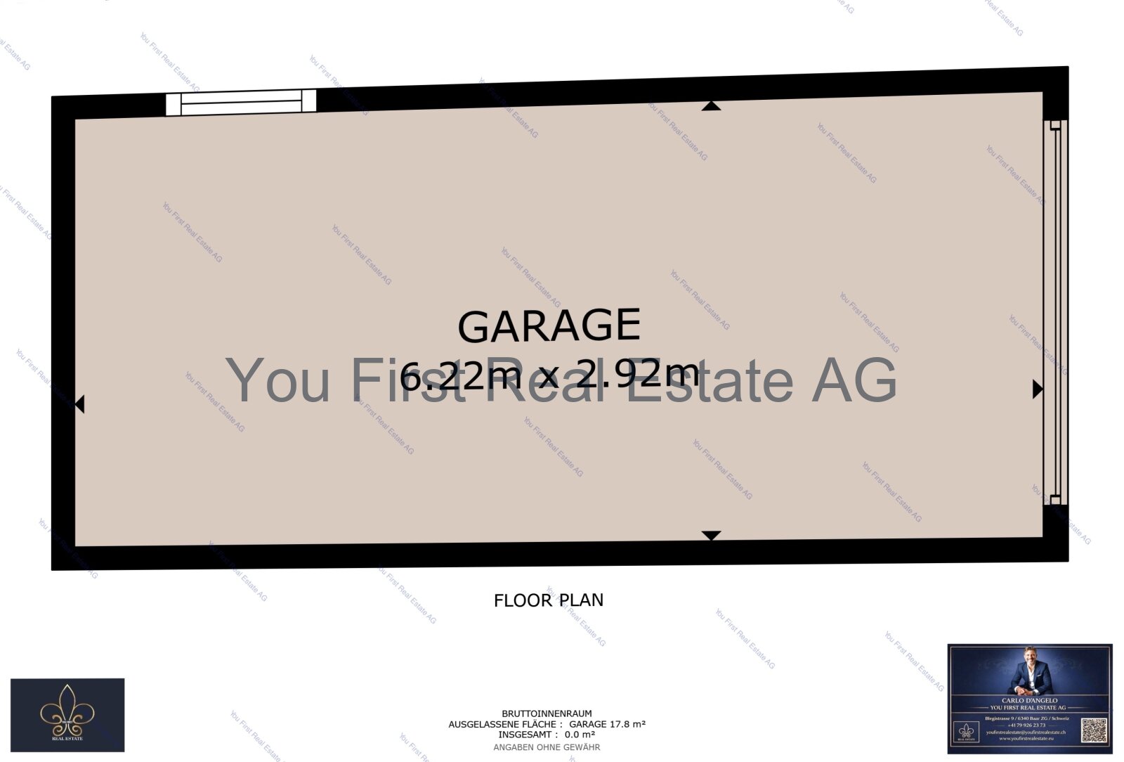 Grundrissplan Garage