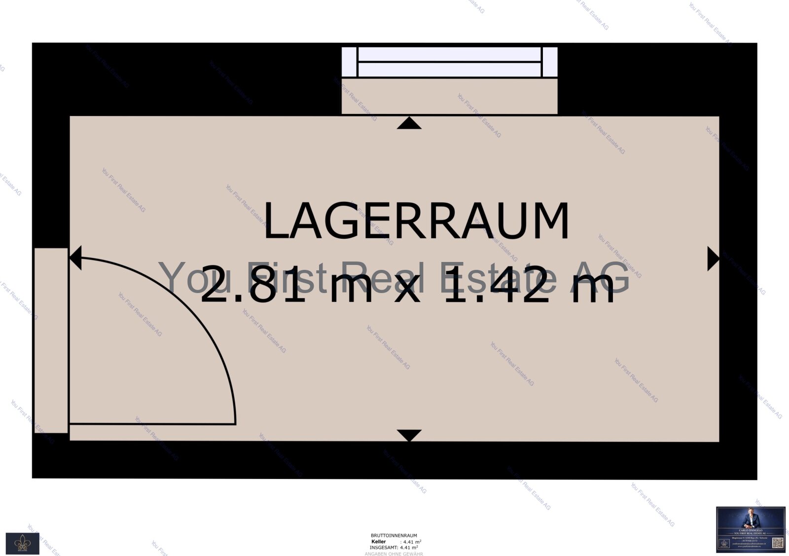 Lagerraum mit flexibler Nutzungsfläche und praktischer Raumaufteilung