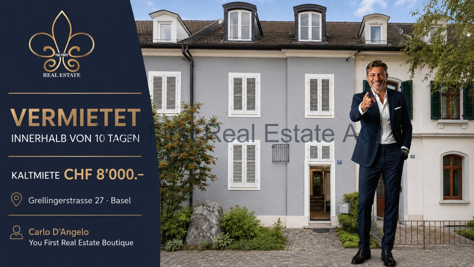 VERMIETET-Charaktervolles Stadthaus im Gellert / St. Alban mit grosszügigem Raumangebot, privatem Garten 