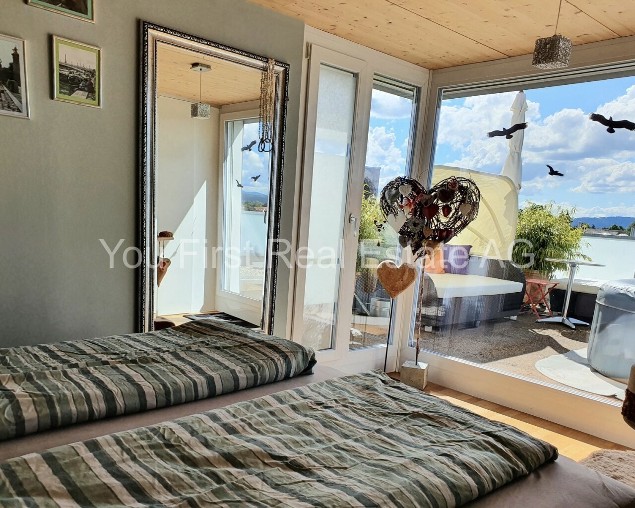 Schlafzimmer mit direktem Zugang zur Terrasse Schlafzimmer mit direktem Zugang zur Terrasse