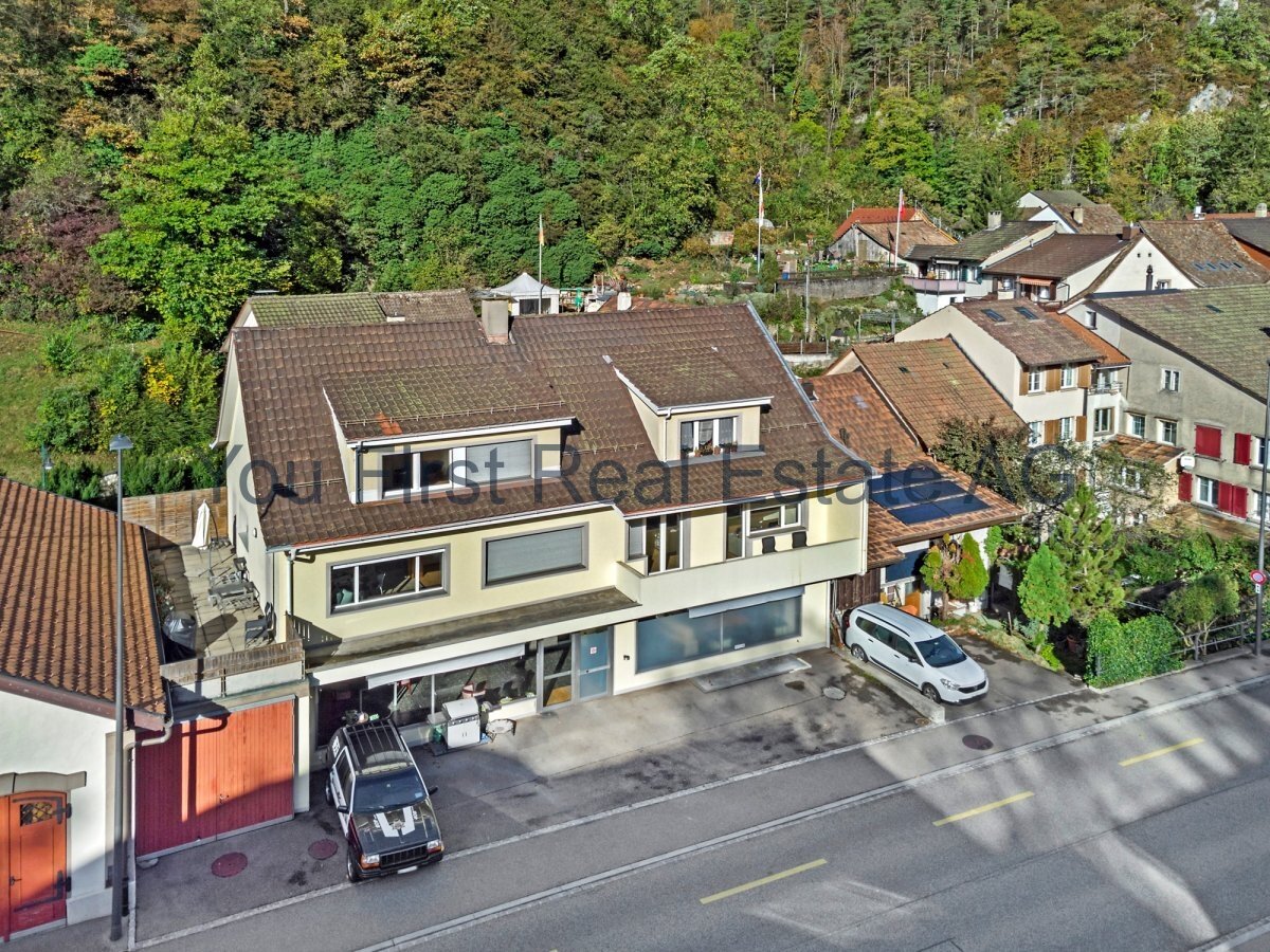 Blick auf Wohnung und Terrasse
