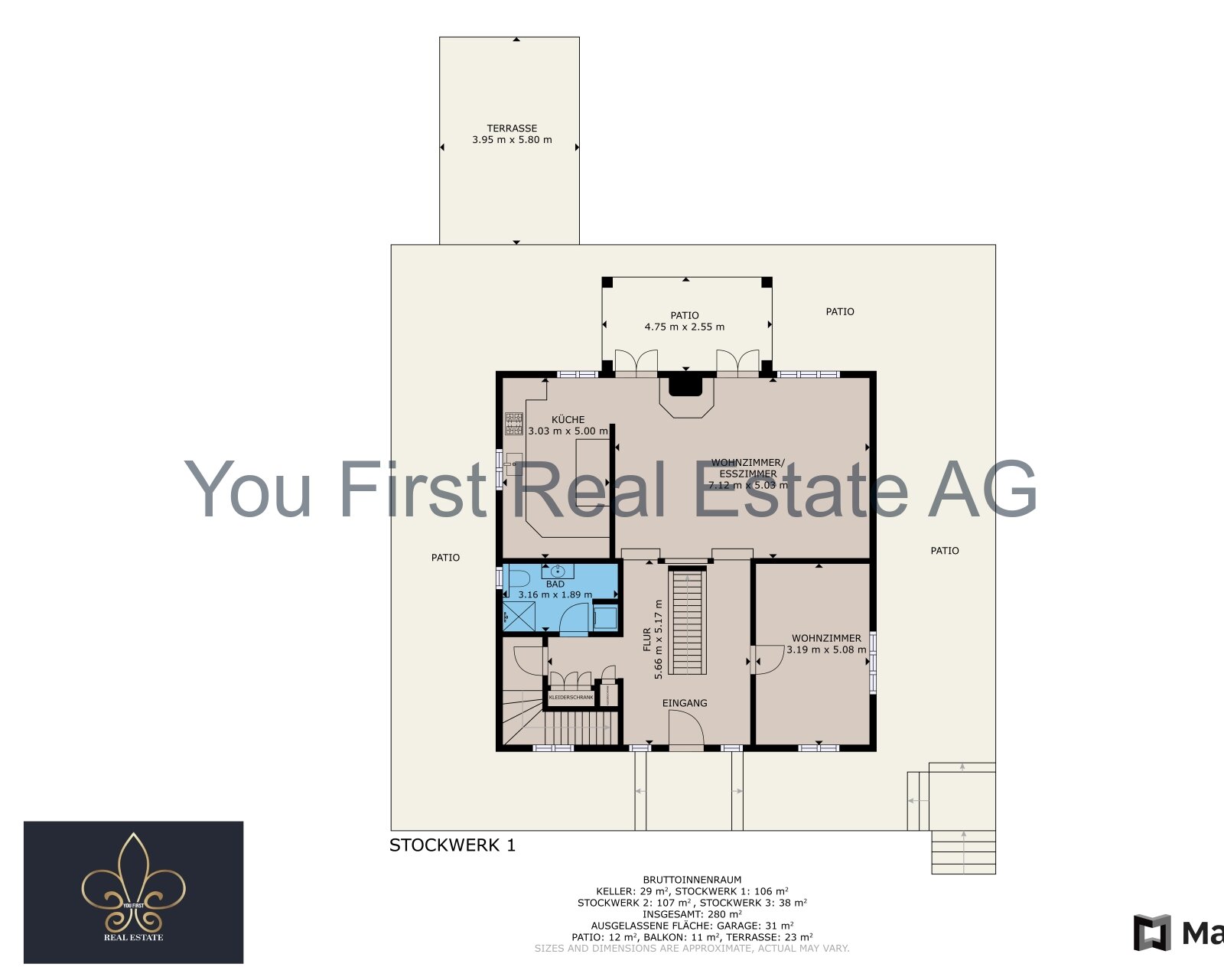 Durchdachter Grundriss mit großzügigen Wohnbereichen und komfortabler Raumaufteilung