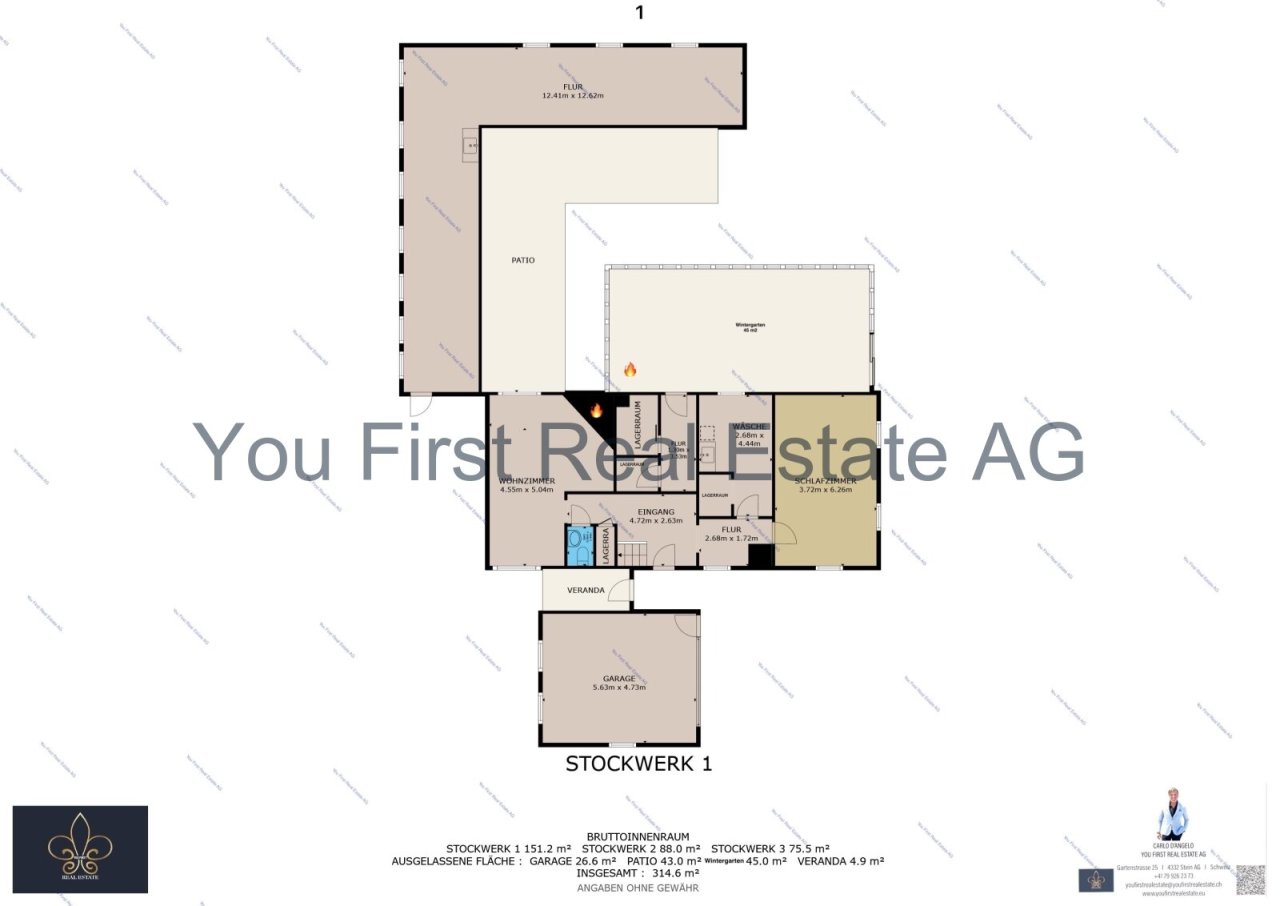 Durchdachter Grundriss mit optimaler Raumaufteilung und praktischen Zusatzflächen