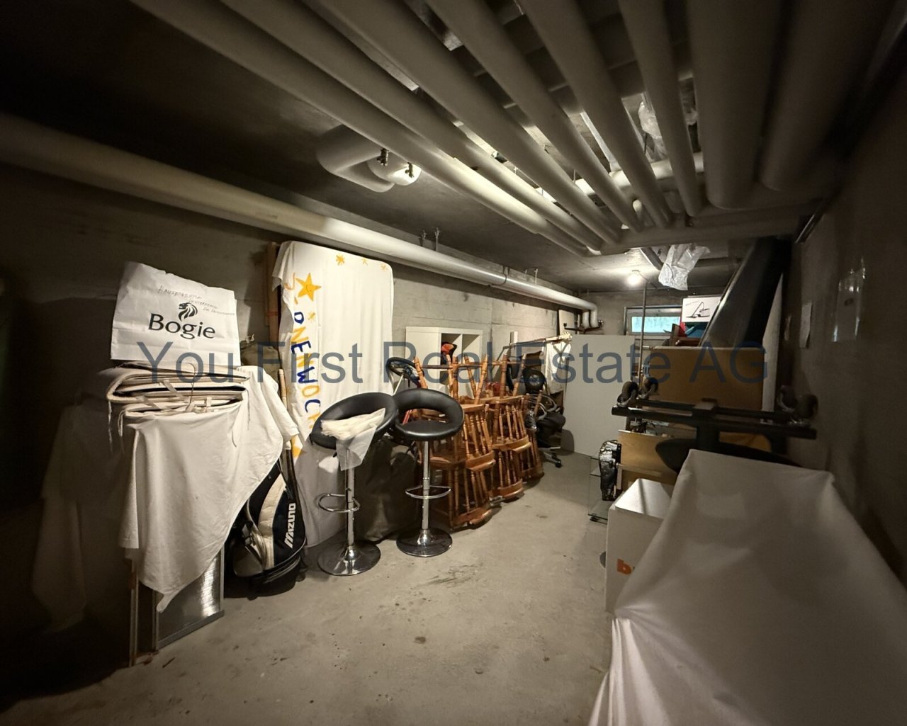 Geräumiger Kellerraum mit optimaler Deckengestaltung - Perfekte Stauraum-Lösung!