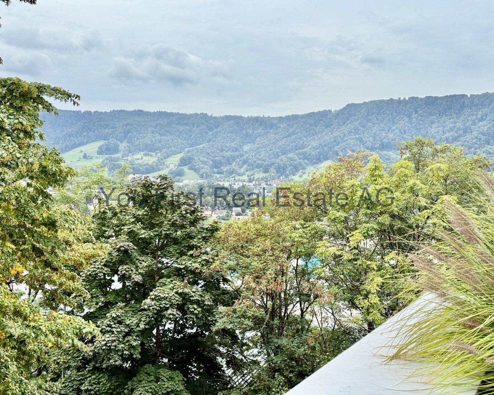 Traumhafter Panorama-Ausblick: Grüne Hügellandschaft mit Weitblick ins Tal