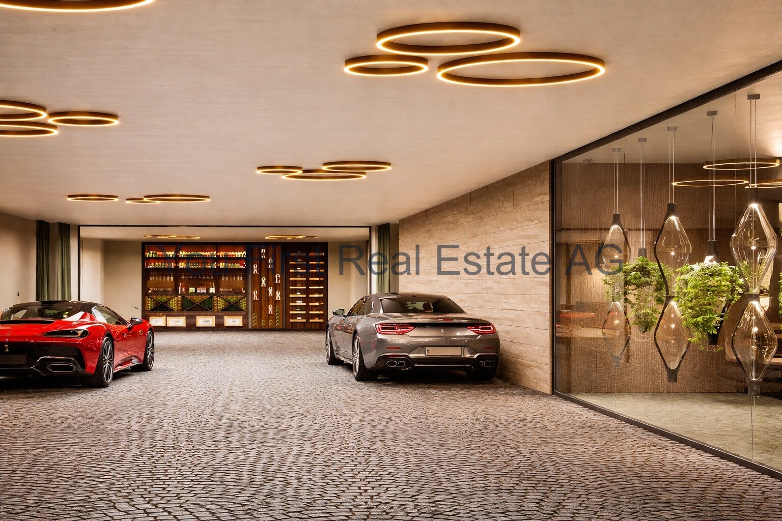 Luxus-Garage mit Design-Highlight: Exklusive Stellfläche für Sammler und Autoliebhaber