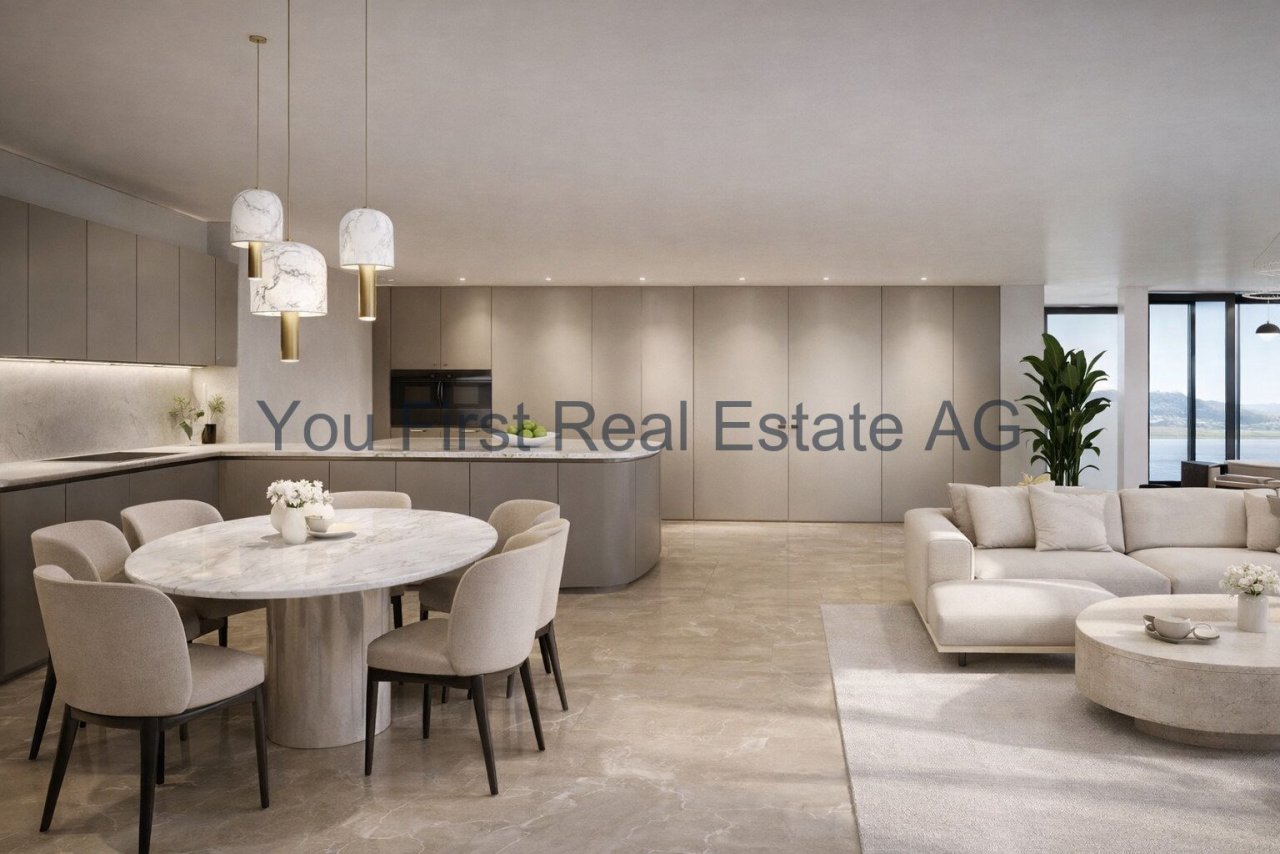 Luxuriöse Wohnküche mit Panoramablick - Designoase der Offenheit und Eleganz